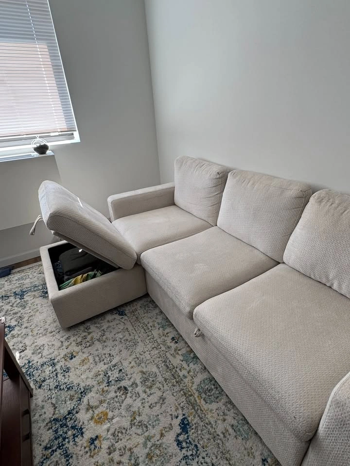 L Shaped Pullout Sofa with Storage - photo 4