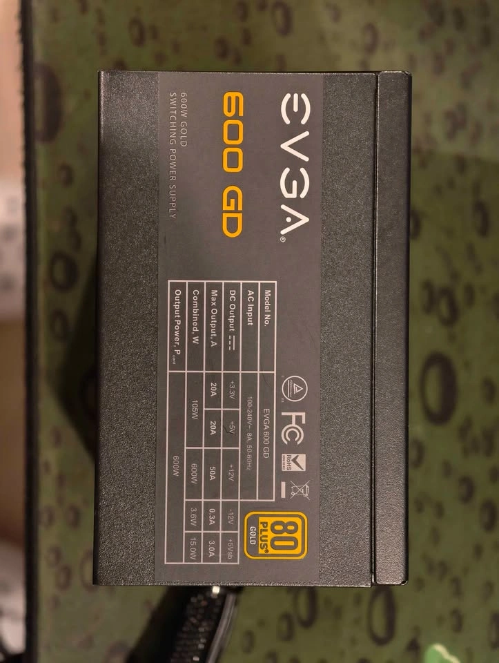 EVGA 600 GD 600W 80+ Gold Power Supply (PSU) Open Box - photo 2