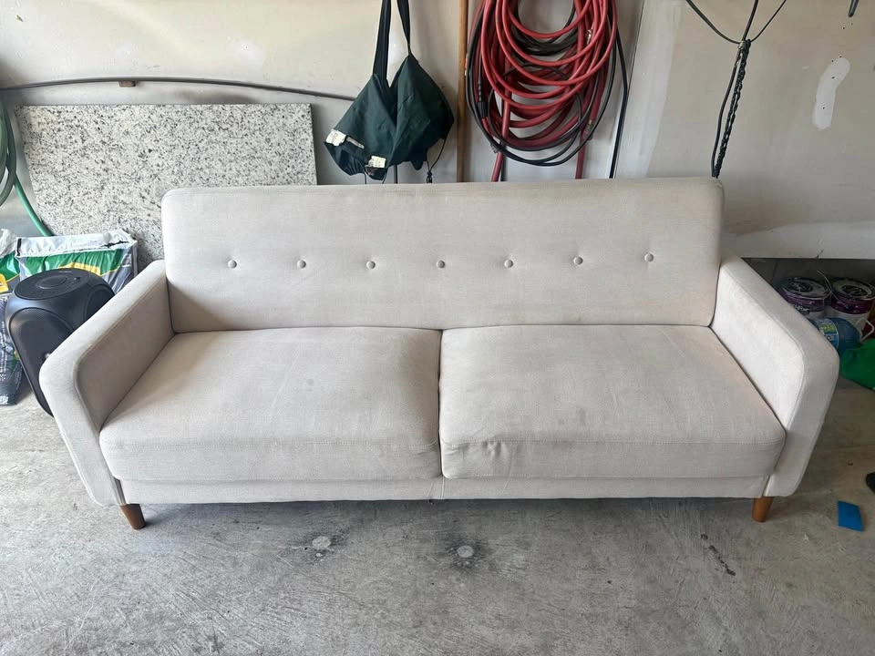 Beige Modern 2 Seater Love Seat Sofa - Great Condition