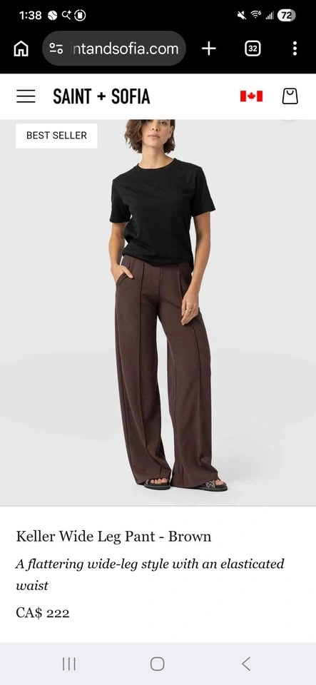 BNWT Saint + Sophia Wide Legged Trousers US4 - photo 5