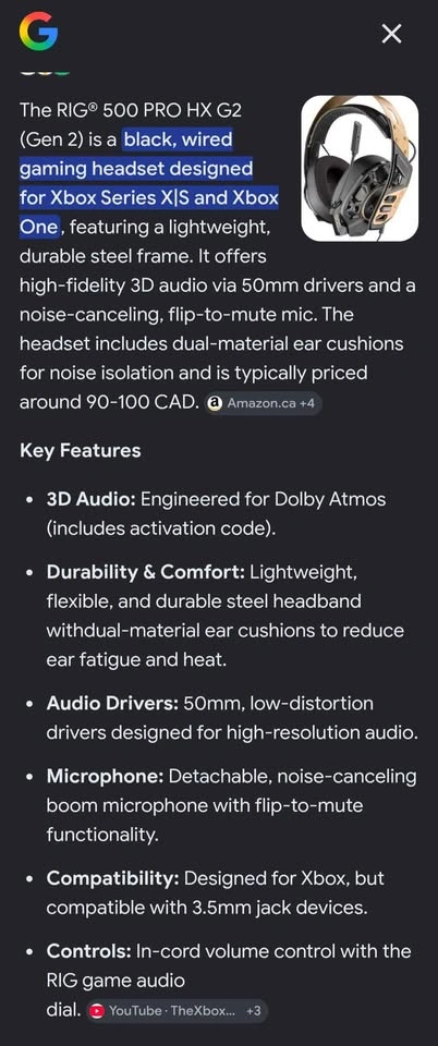 RIG ® 500 PRO HX G2 Gaming Headset - Black - photo 5