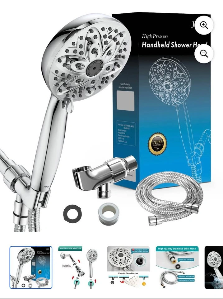 JDO 6 settings chrome shower head set. - photo 2