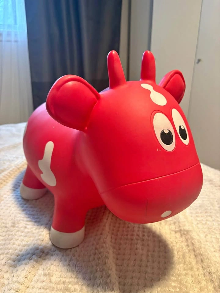 Farm Hoppers Animal Bouncers Cow, red