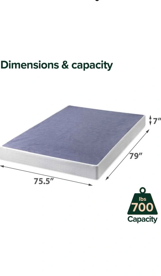 Zinus King Size Box Spring 7 Inch Low Profile Metal - photo 3