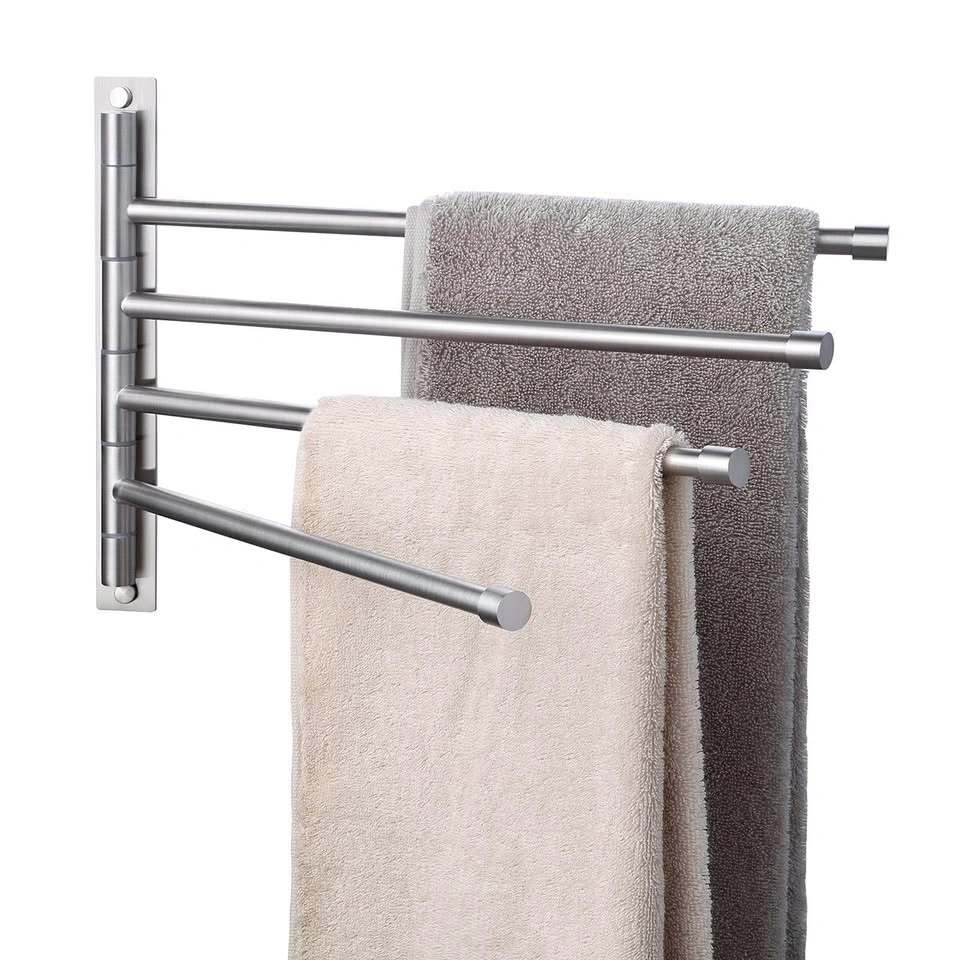 Stainless Steel 4-Arm Swing Out Towel Rack