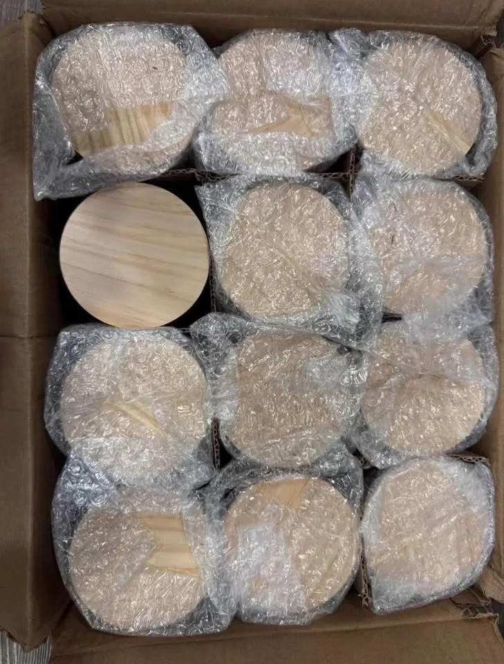 12 Pack Frosted Amber Glass Jars with Bamboo Lids - photo 4