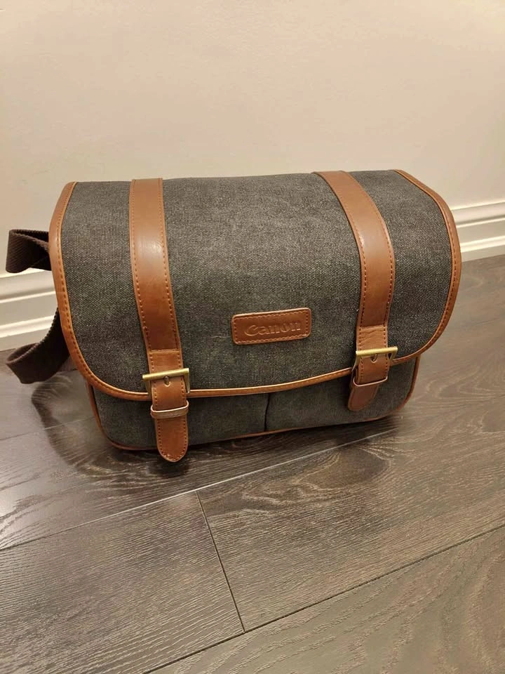 Canon Canvas & Leather Camera Bag - Great Condition
