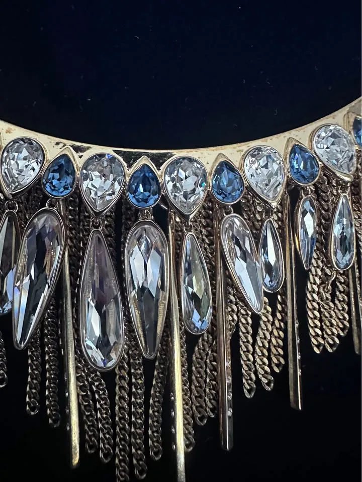 Swarovski Necklace gold Tone image indicator(4)