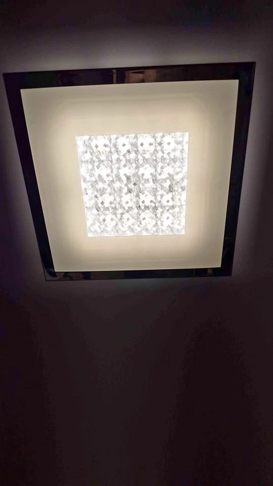 Modern square ceiling light with sparkly crystal look
