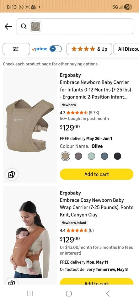 Ergobaby Embrace Newborn Baby Carrier - photo 2