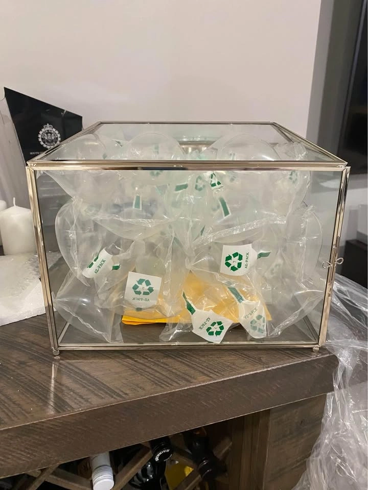Geometric Wedding Glass Card Box - photo 3