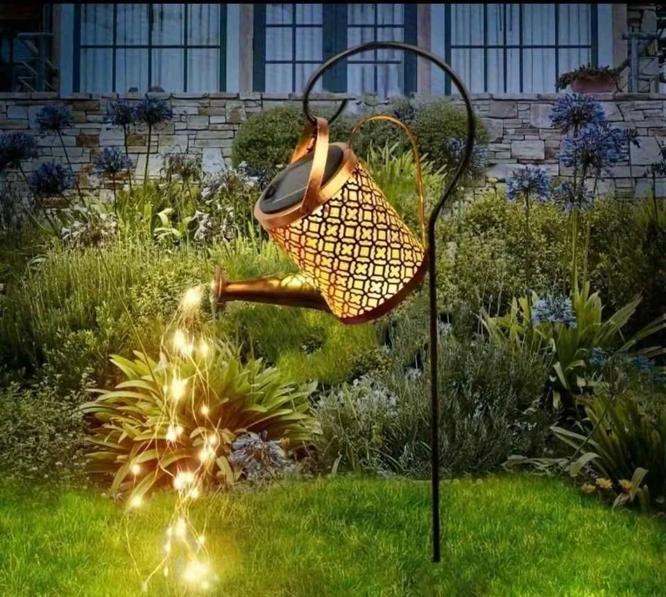 Solar Watering Kettle with Lights - Outdoor Garden Decor - photo 2