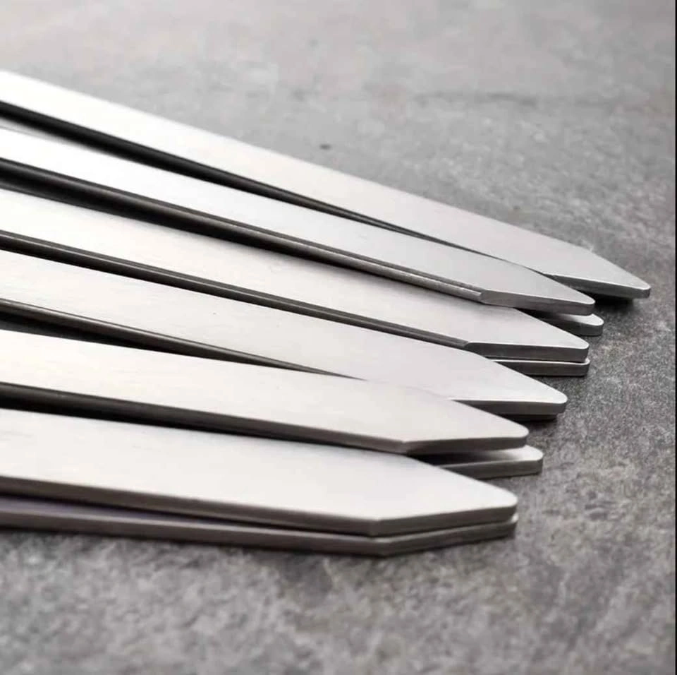 10 Metal BBQ Skewers with Wood Handles 50cm/19.6in - photo 4