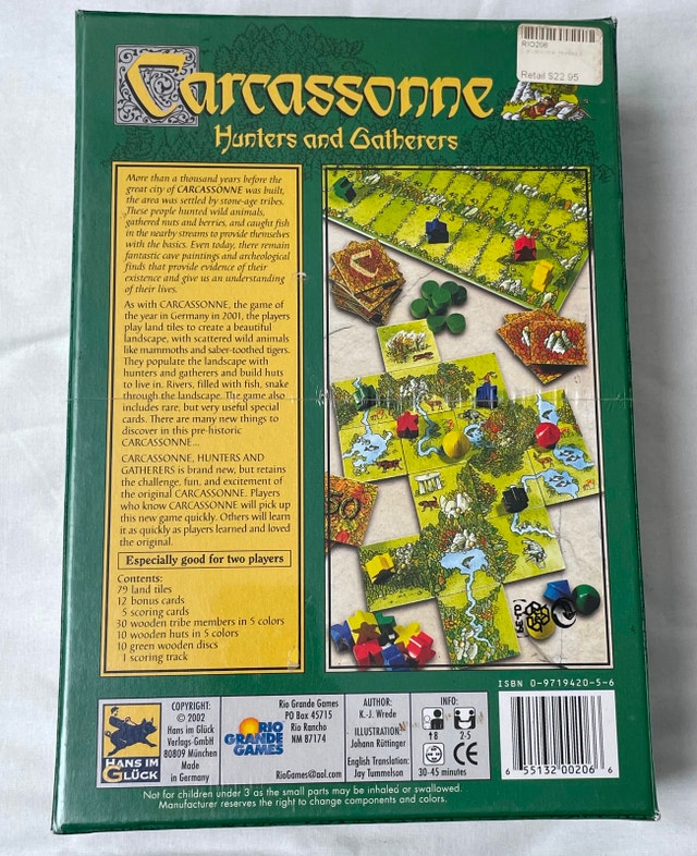 Carcassonne Hunters and Gatherers Board Game SEALED - photo 3