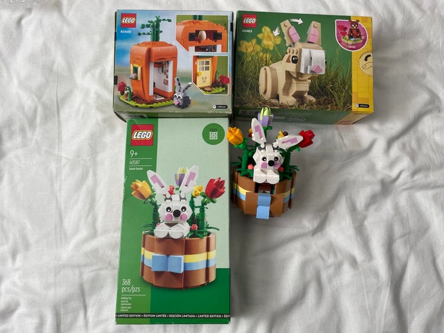 3x LEGO Easter Sets (2 Unopened) 40449, 40587, 40463