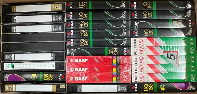 29x Blank VHS Tapes - Fuji BASF 120, 160 (Some Sealed)