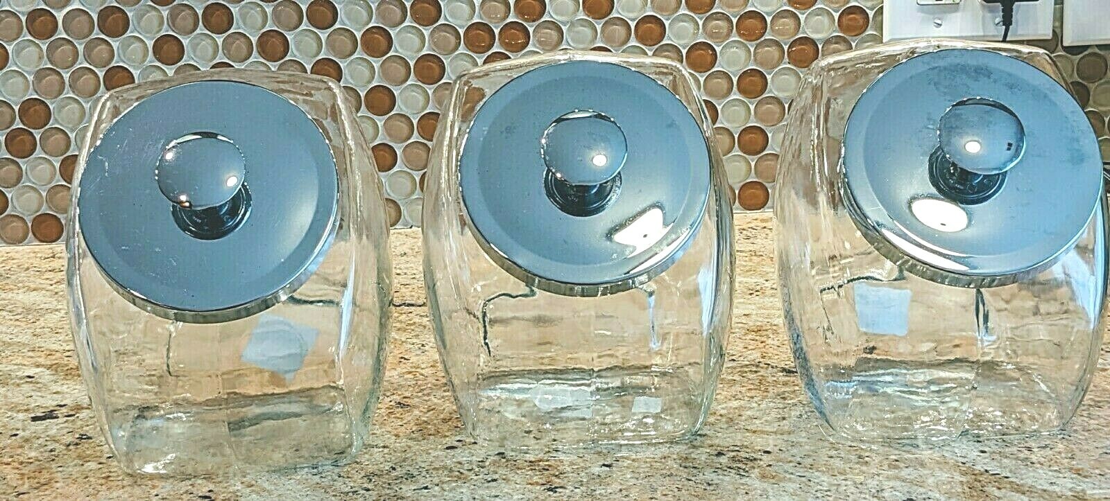 Anchor Hocking Glass Penny Candy/Storage Jars (Set of 3)