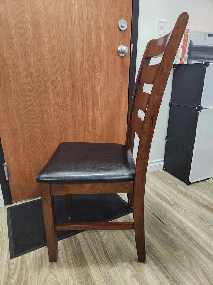 Heavy Stone, Solid Wood, Leather Seat Dining Set - photo 4