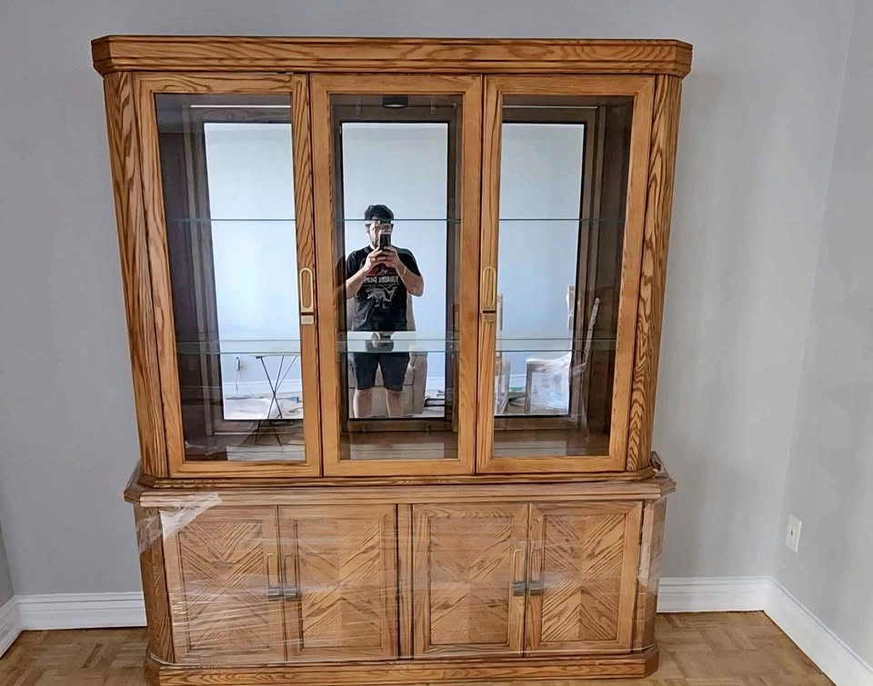 Solid Oak Wood Cabinet for Sale – Great Storage Space