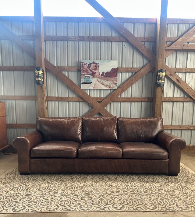 Barrington Distressed Leather Sofa