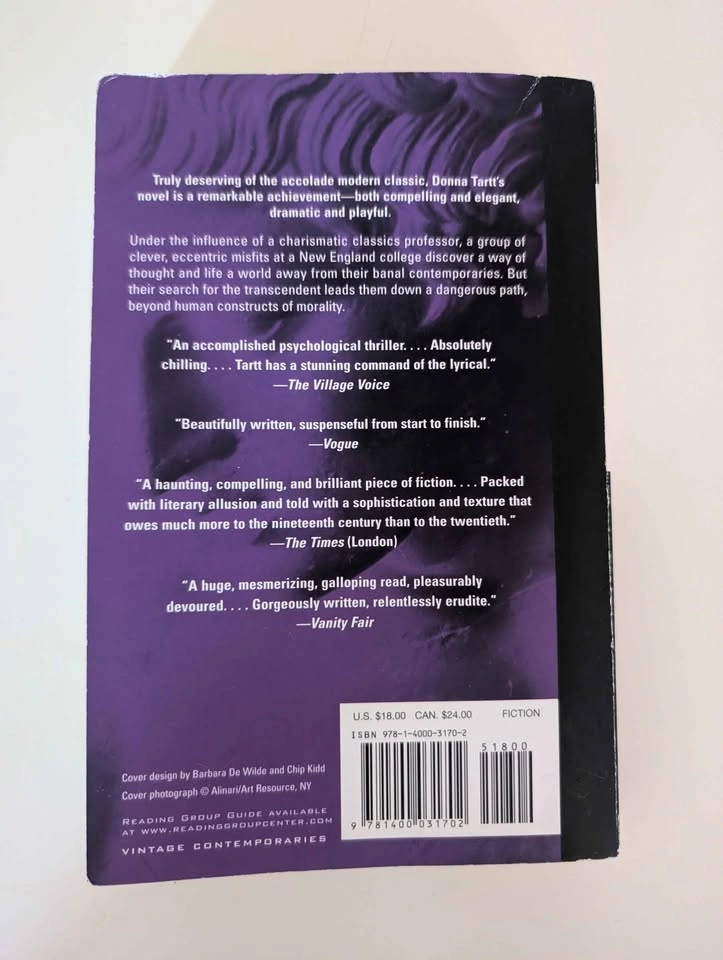 Donna Tartt The Secret History Paperback Book - photo 2
