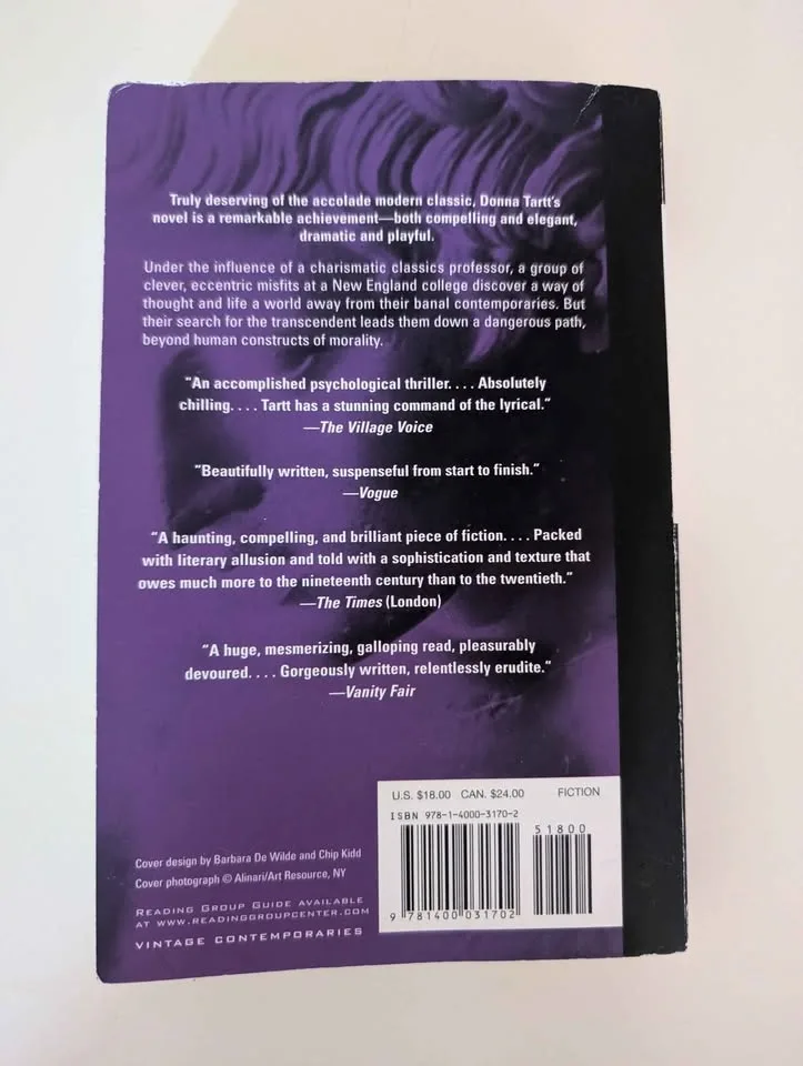 Donna Tartt The Secret History Paperback Book - photo 2