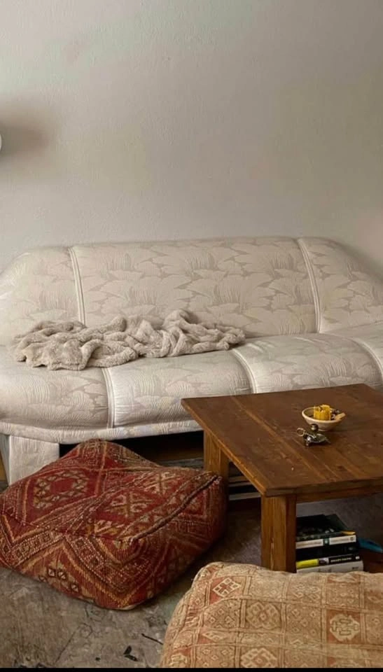 Vintage Italian Sofa - Cream Leaf Pattern - photo 3