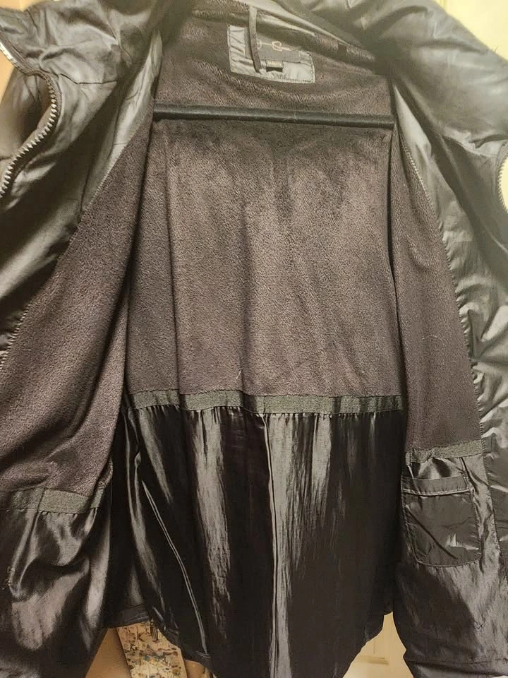 Jessica Simpson Black Belted Quilted Puffer Coat size 3x - photo 4