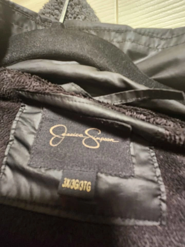 Jessica Simpson Black Belted Quilted Puffer Coat size 3x - photo 5