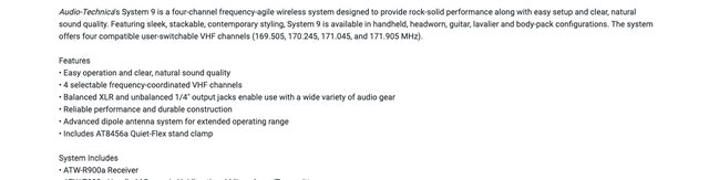 Audio Technica System 9 Wireless Microphone Kit - photo 5