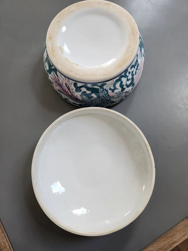 Asian Style Lidded Porcelain Bowl / Ginger Jar - photo 5