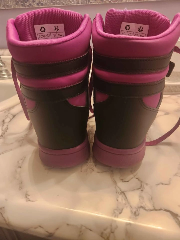 UBFEN High Top Sneakers Magenta Black Size 40 - photo 2