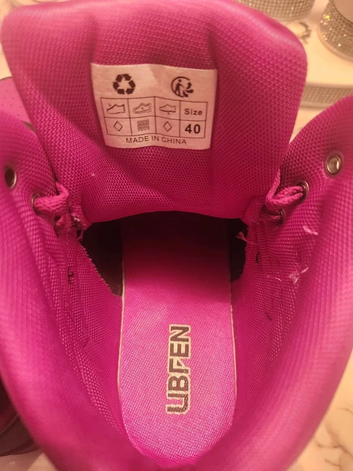 UBFEN High Top Sneakers Magenta Black Size 40 - photo 3