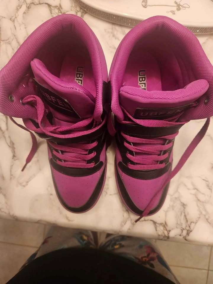 UBFEN High Top Sneakers Magenta Black Size 40 - photo 4