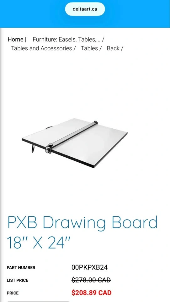 Alvin PXB 18" x 24" Drawing Board (Brand New) - photo 2