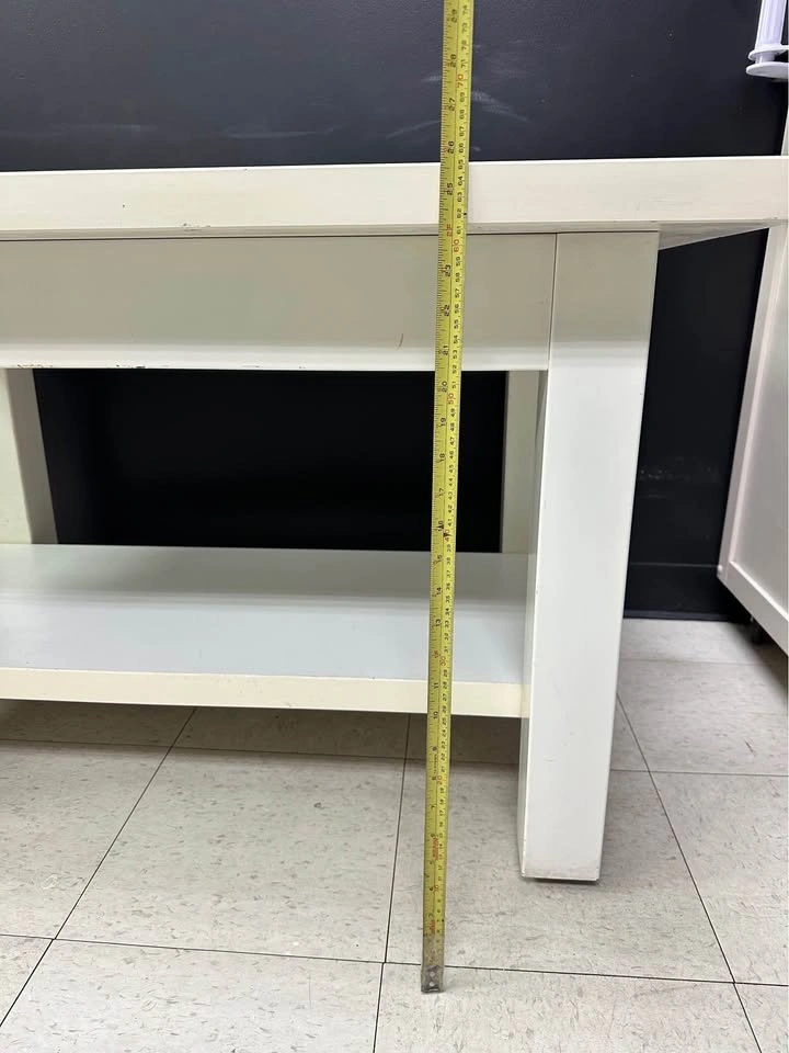 2 Big White Store Display Table With Storage Shelf - photo 4