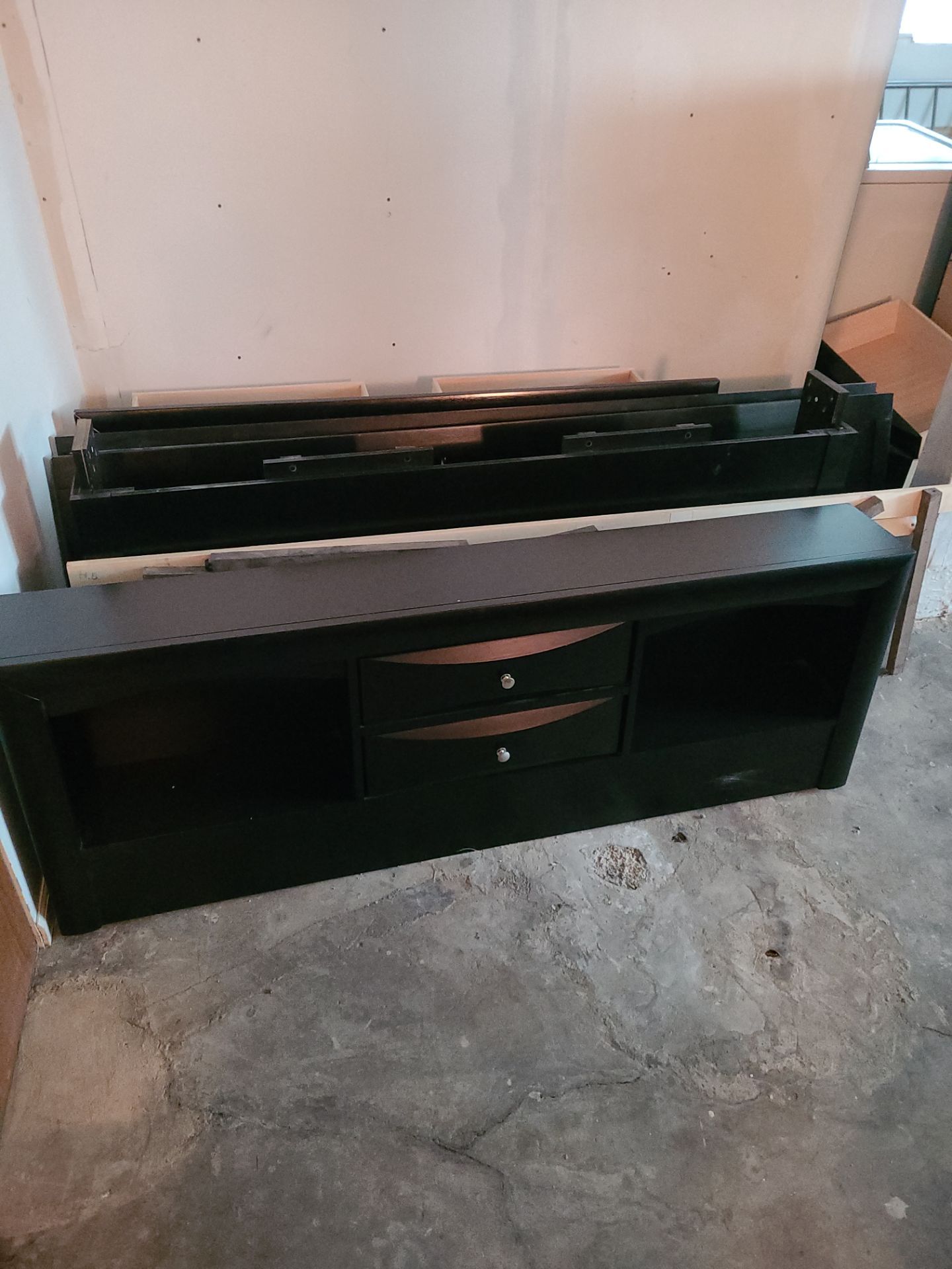 Bed frame and dresser black