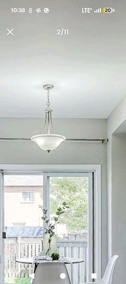 Dining Room Chandelier – Frosted Glass