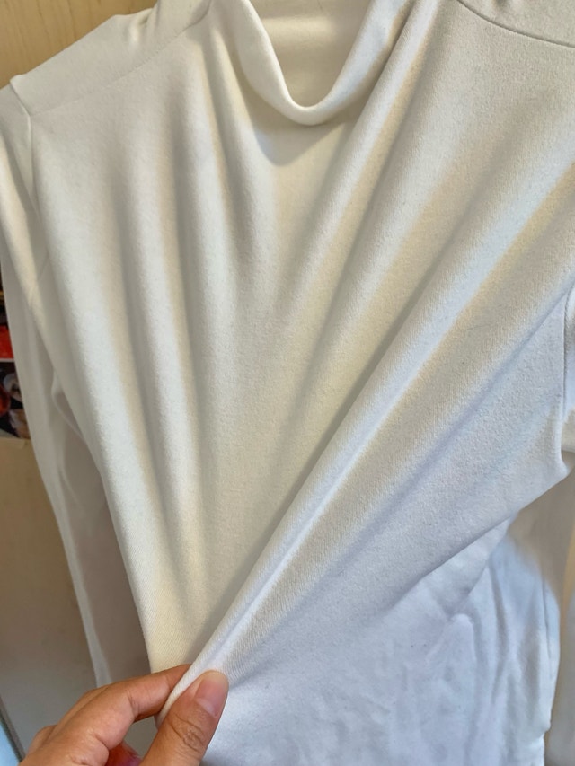 S-Women’s White Mock Neck Long Sleeve Top - photo 2