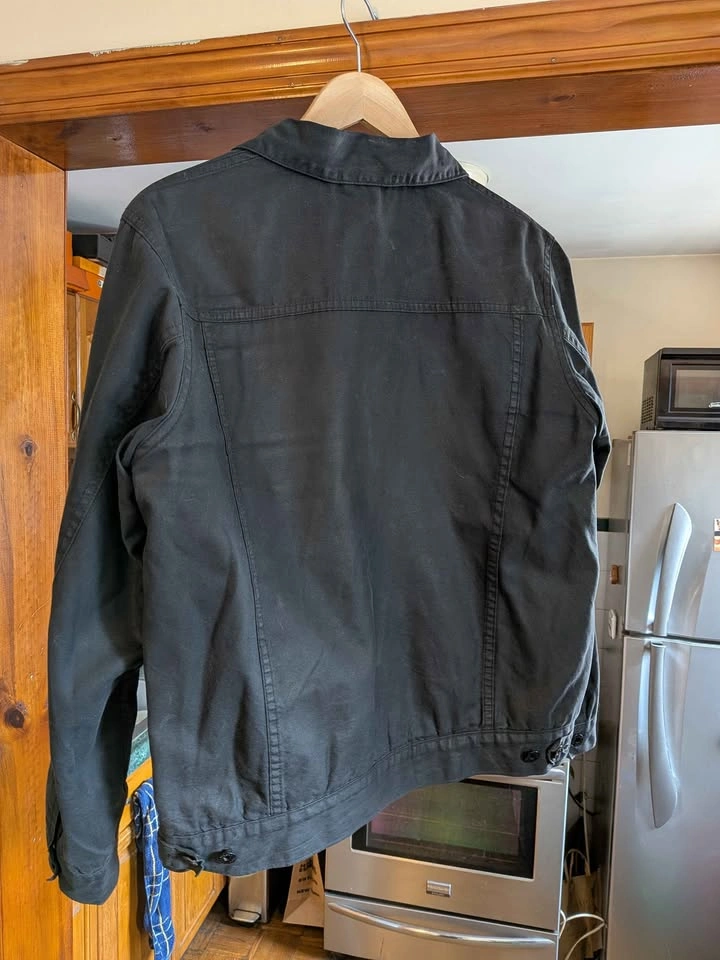 Flint and Tinder Flannel Lined Waxed Trucker Jacket - L - photo 5