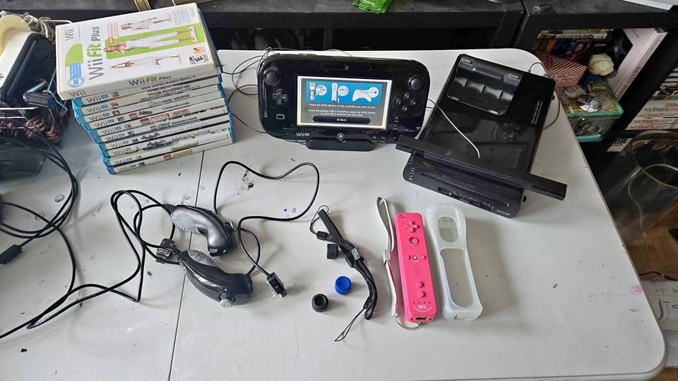 Wii U Game Console with Remote and Games