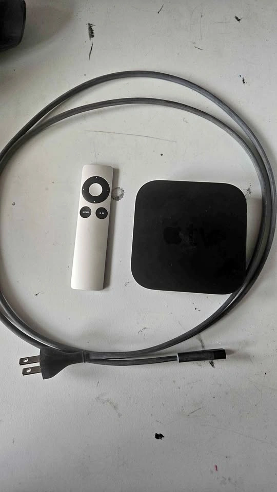 Apple TV Box with Remote and Power Cord
