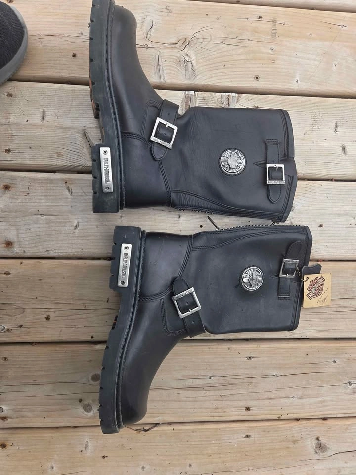 Harley-Davidson Leather Motorcycle Boots - Size 8 - photo 3