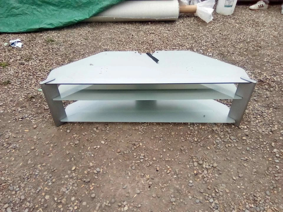 Glass Corner TV Stand