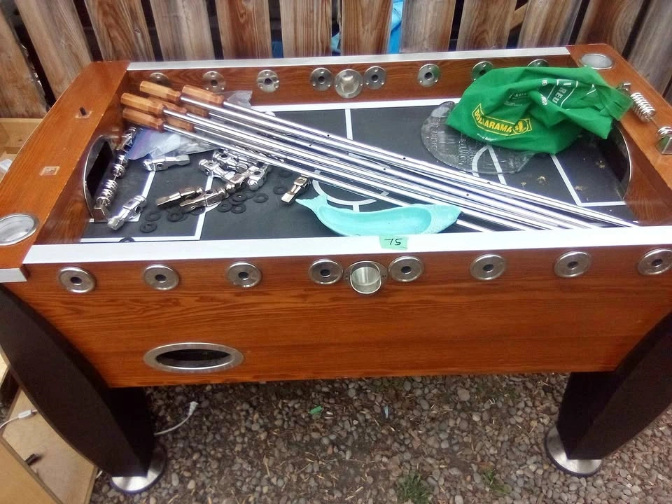 Disassembled Foosball Table