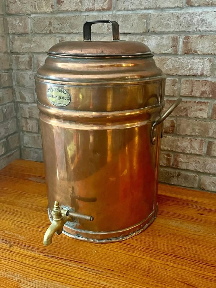 6 Gallon Vintage Scobie & McIntosh Ltd Copper Urn