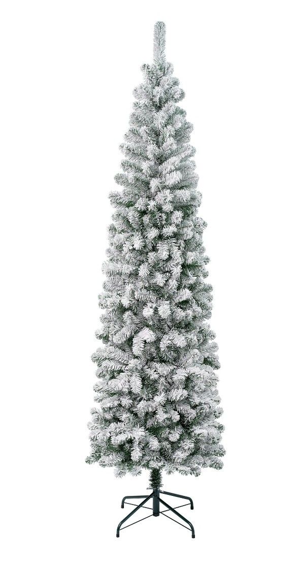 National Tree Company 7.5ft Flocked Kingswood Fir Slim Tree