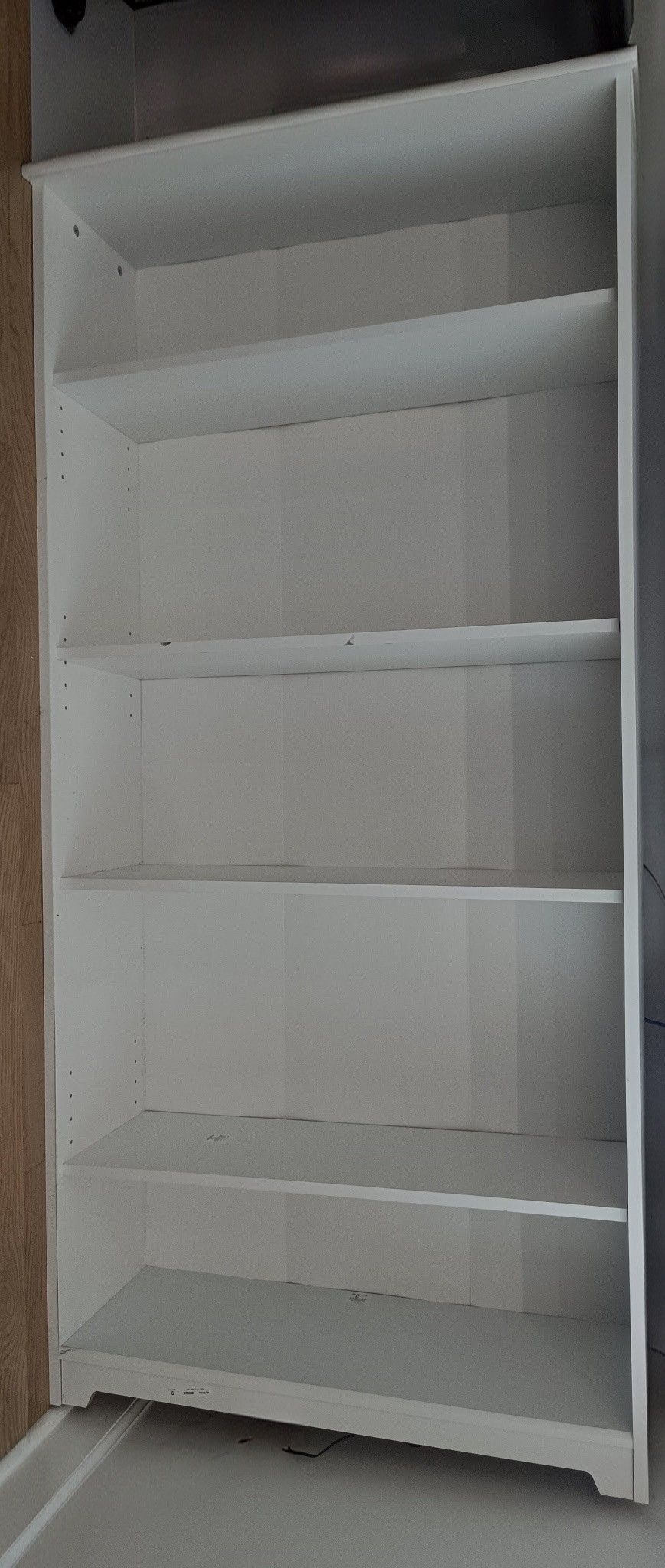 White 5-Shelf Bookcase