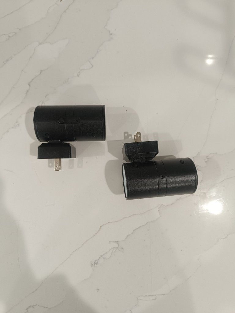 Set of 2 Rotating LED Plug-In Night Lights
