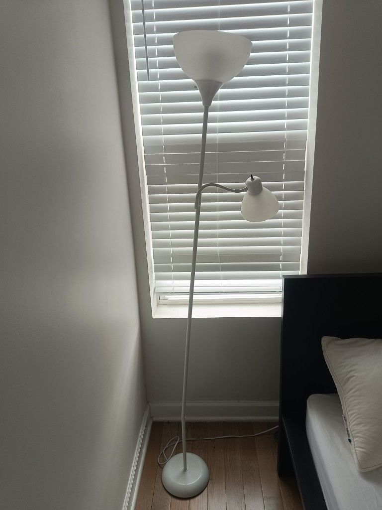 White Floor Lamp with Reading Light